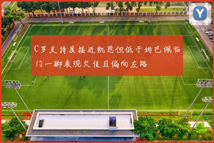 C罗支持度接近凯恩但低于姆巴佩临门一脚表现欠佳且偏向左路